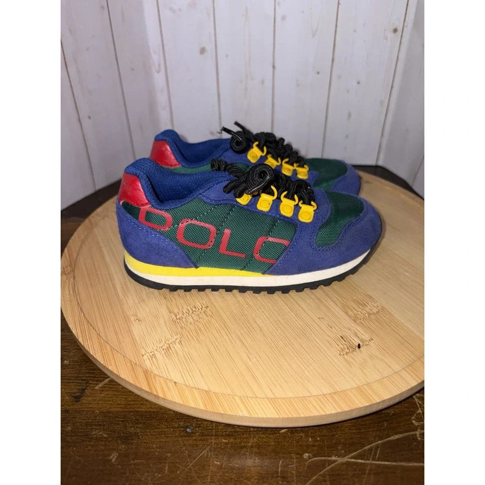 Polo Ralph Lauren Colorblock Oryion II Suede Sneakers Kids Size‎ 8 Toddler